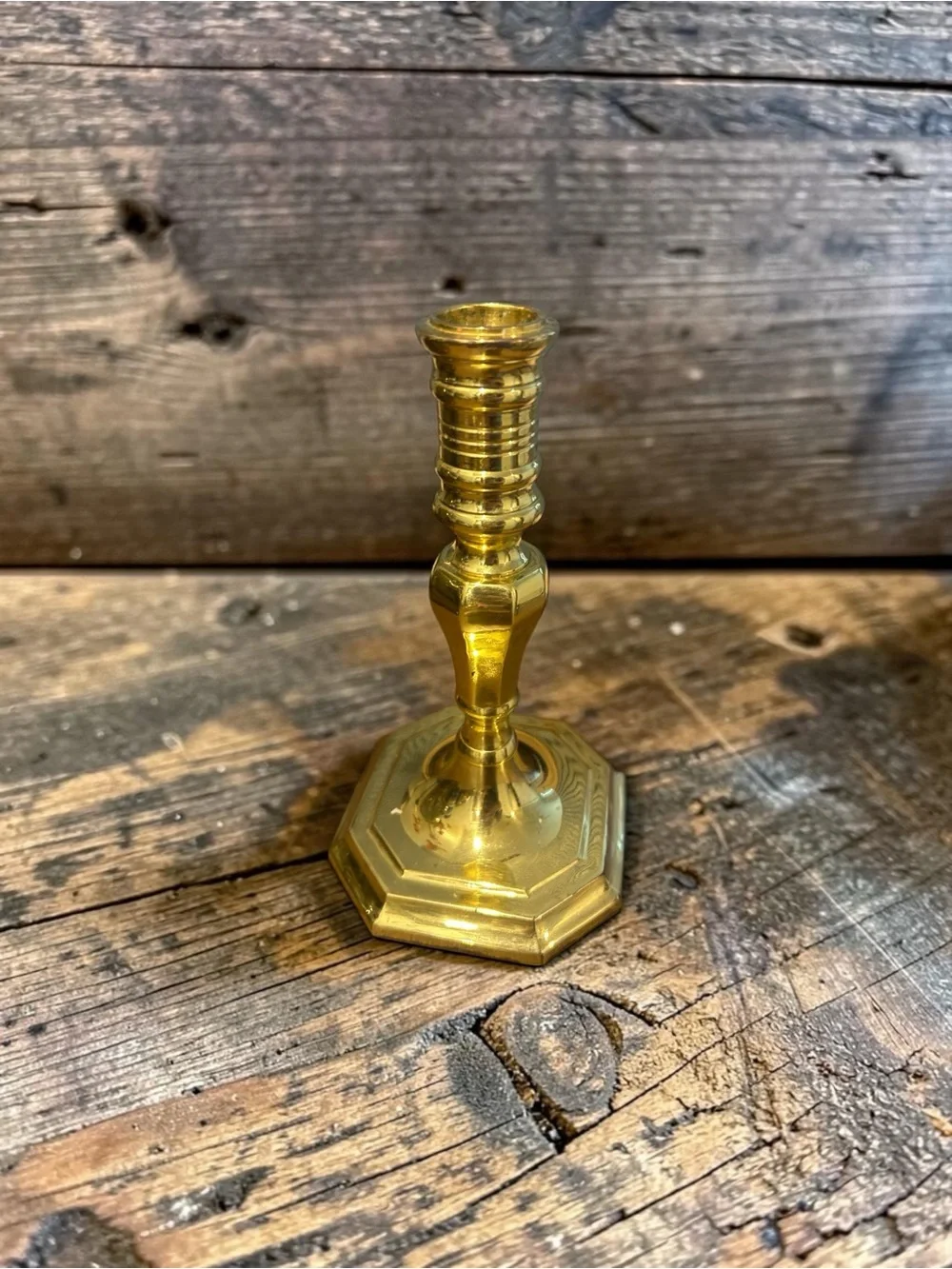 Baldwin Solid Brass Candlestick Holder 6.5” Forged in America